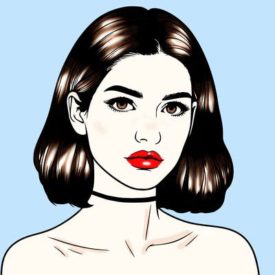 realistic portrait of woman