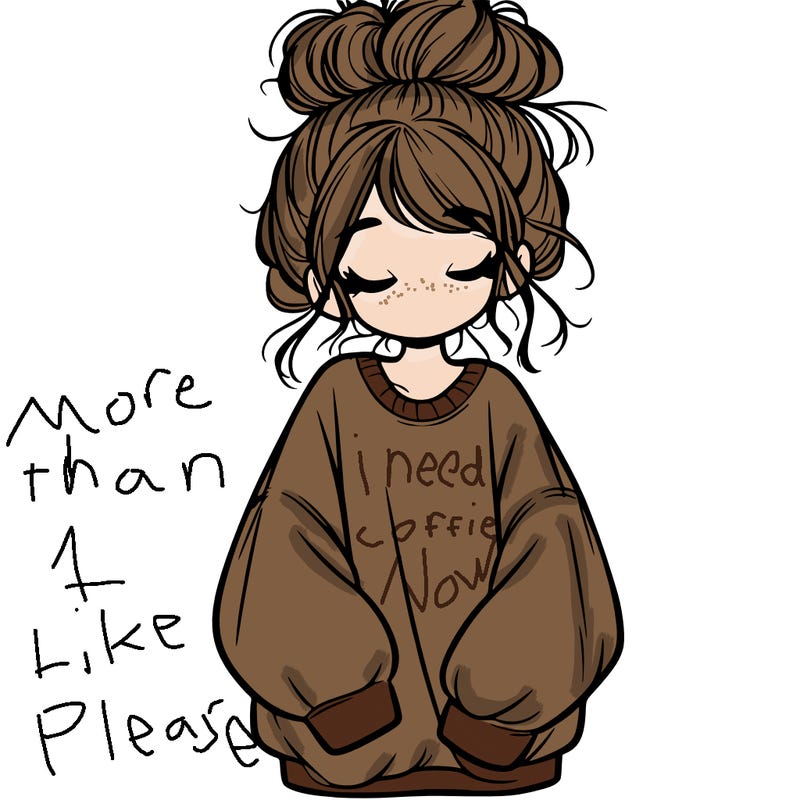 girl with baggy sweatshirt and messy bun