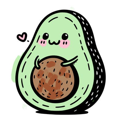 an avocado hugging an avocado
