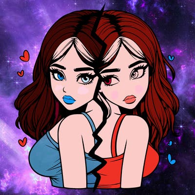 realistic girl split