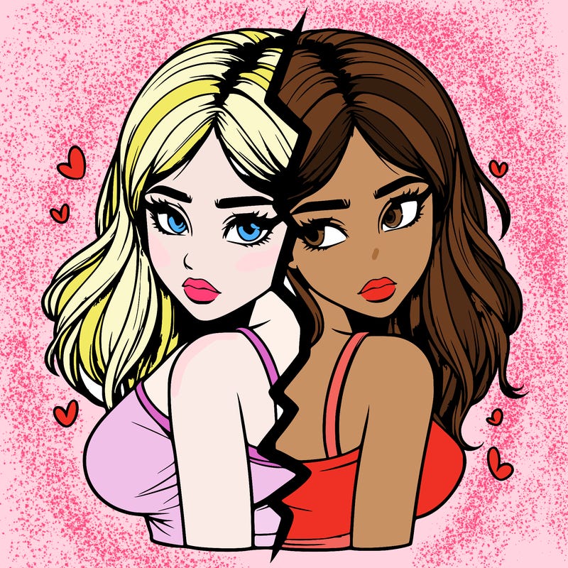 realistic girl split