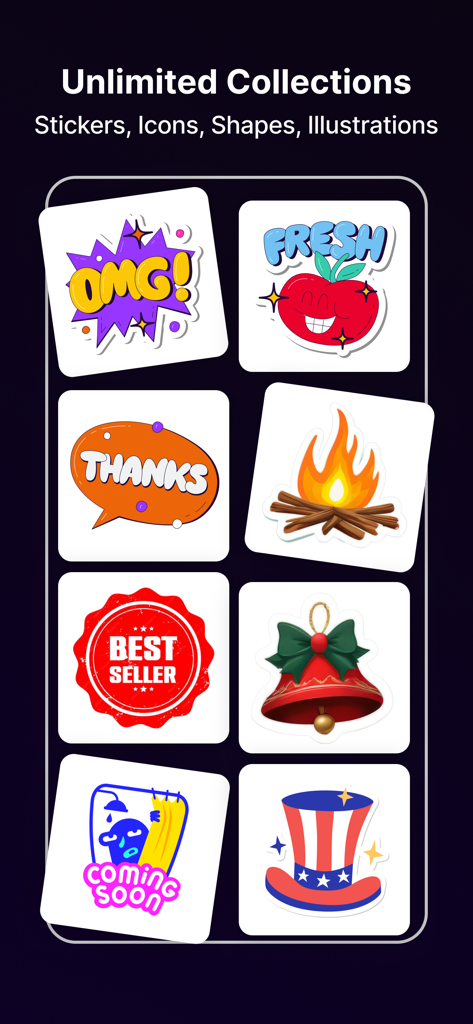 Cava AI Logo Maker: Rebrand - A collection of colorful stickers and icons for branding including a best seller badge and custom illustrations