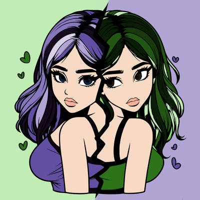 realistic girl split