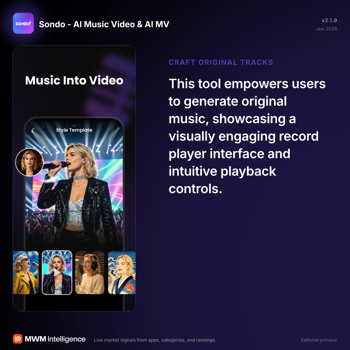 Sondo - AI Music Video & AI MV - Music App | MWM