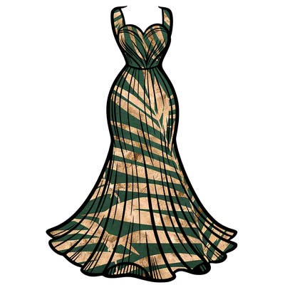 attractive long fashion dress