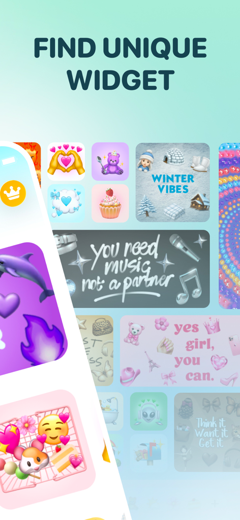 Widget & Wallpaper: Widgetmoji - 홈 화면 사용자 지정을 위한 독특하고 미학적인 이모지 위젯 모음