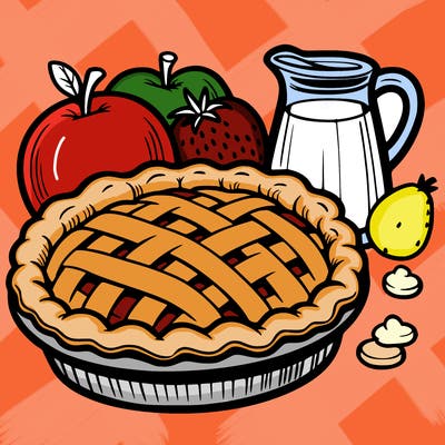 a pie of food