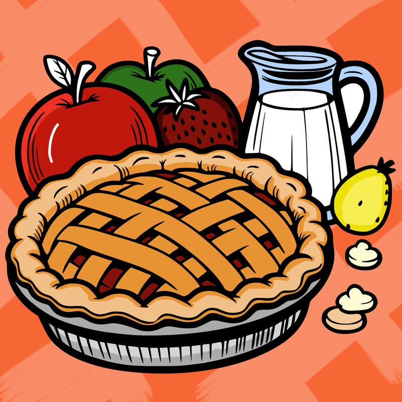 a pie of food