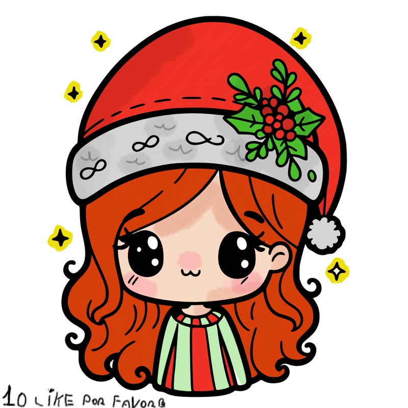 christmas hat girl