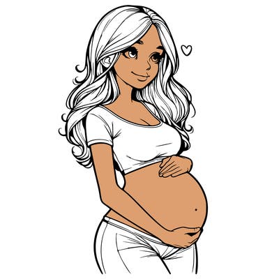 realistic pregnant girl