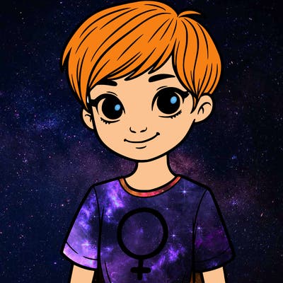 girl with pixie cut and feminist shirt