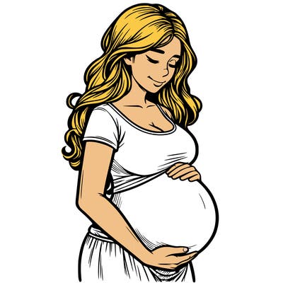 woman heavily pregnant realistic
