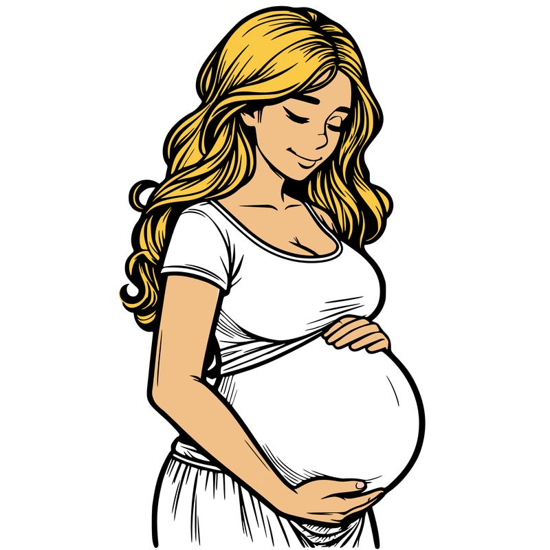 woman heavily pregnant realistic