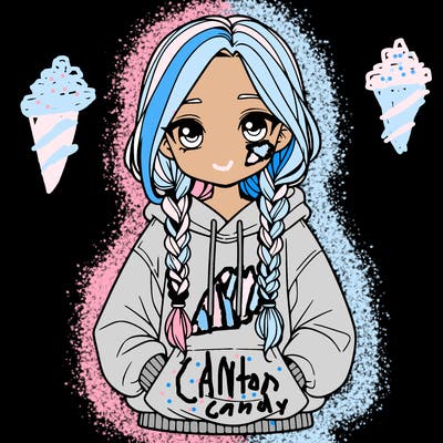 a realistic girl with a oversized hoodie and she has braids