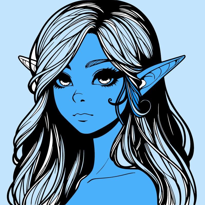 elf girl realistic dark fantasy