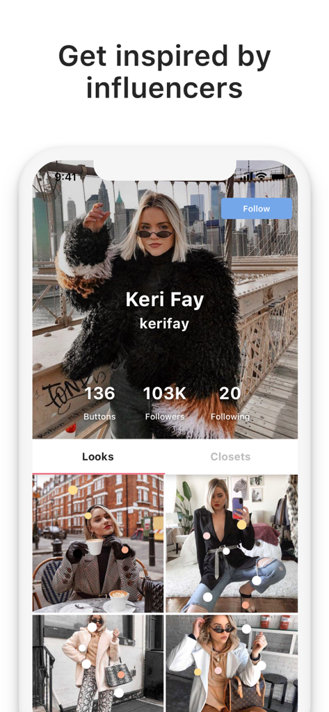 21 Buttons: Fashion Network - Ein Mode-Influencer-Profil in der 21 Buttons App mit Followern und shoppable Outfits