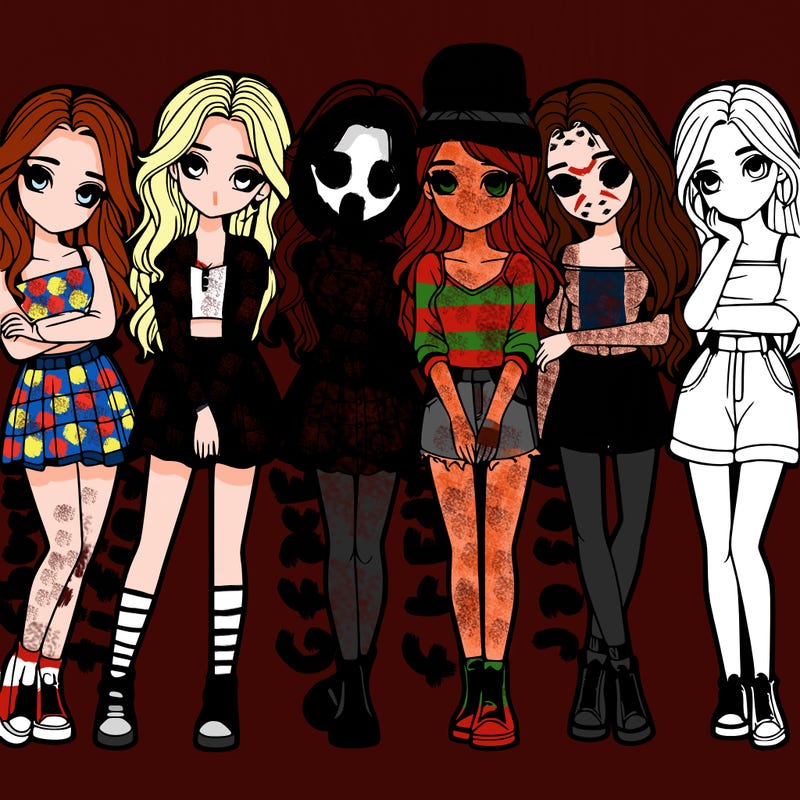 a group of girls realistic