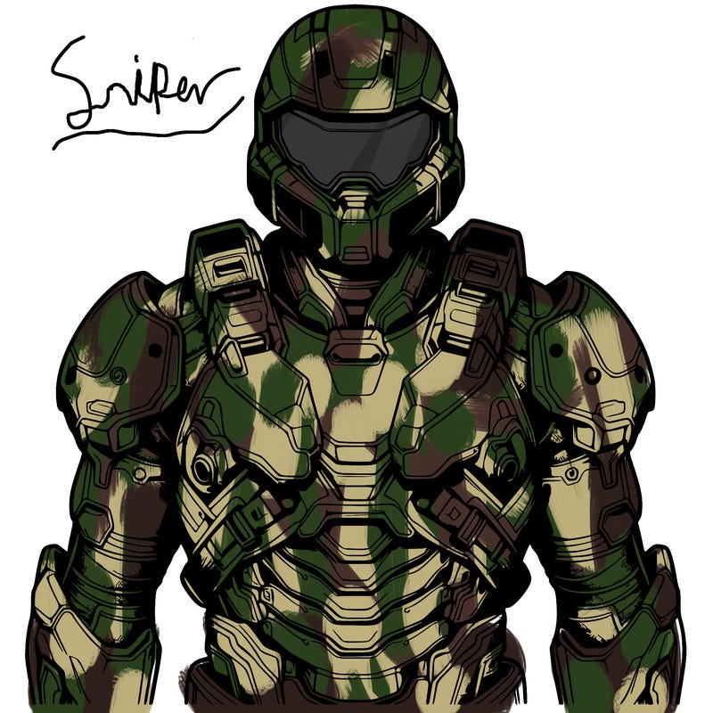 realistic warrior with high tech armor