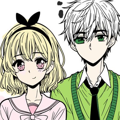 manga girl and boy