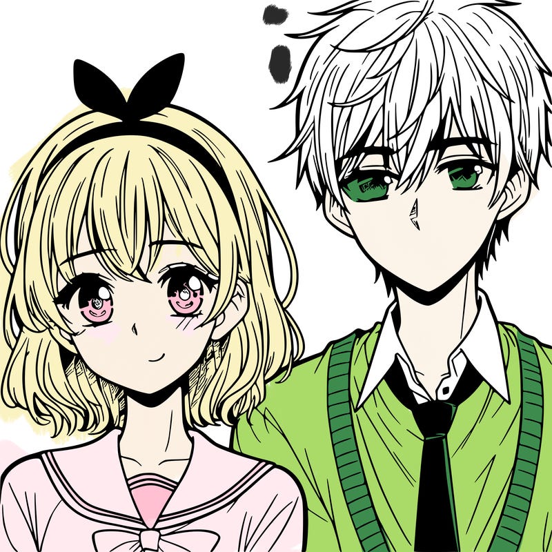manga girl and boy