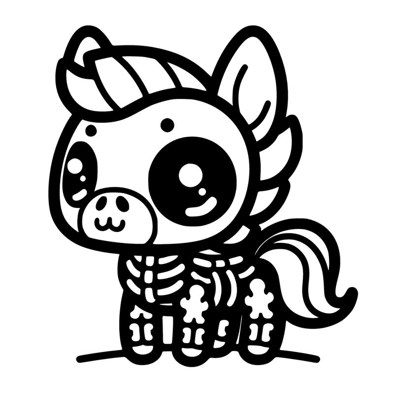skeleton horse cute