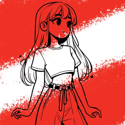 girl in a cute crop top