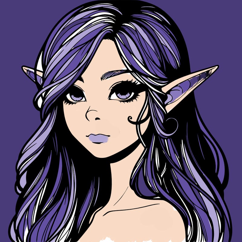 elf girl realistic dark fantasy