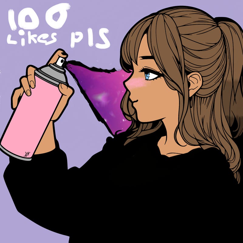 a realistic girl spray, painting