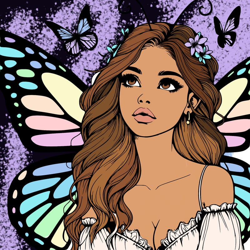 butterfly fairy realistic girl