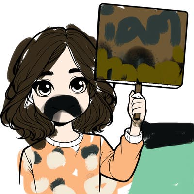 realistic girl holding up a sign