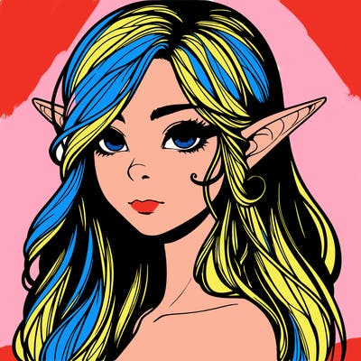 elf girl realistic dark fantasy