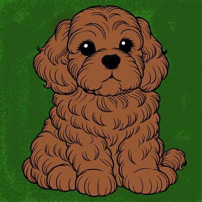 realistic puppy cava poo