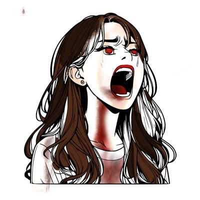 screaming realistic, girl