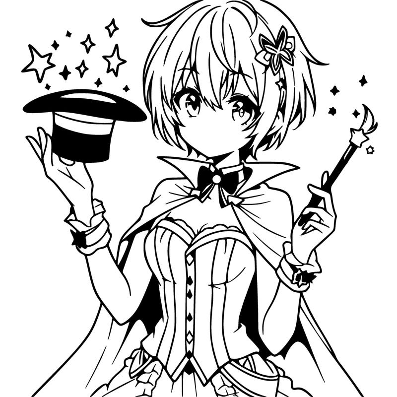 magician anime girl