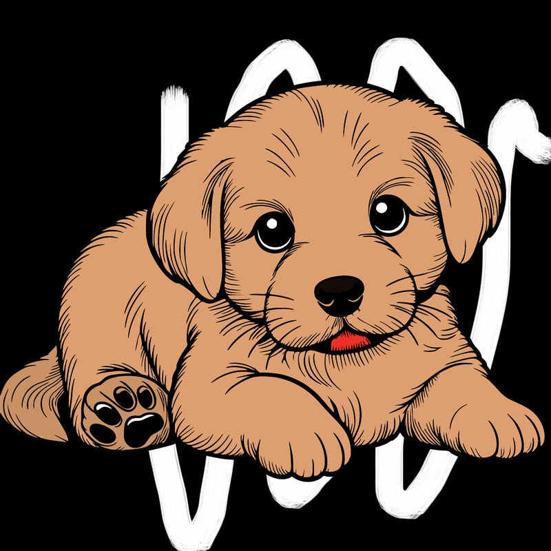 a cute realistic puppy