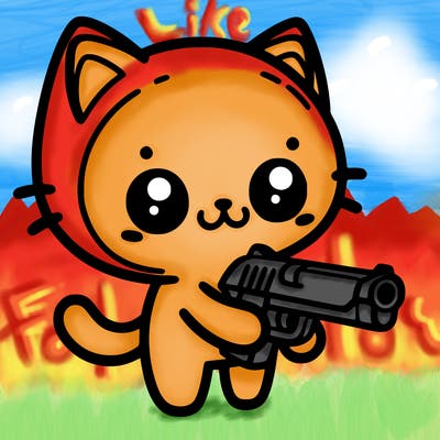 kitty with a gun