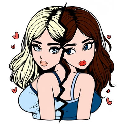 realistic girl split