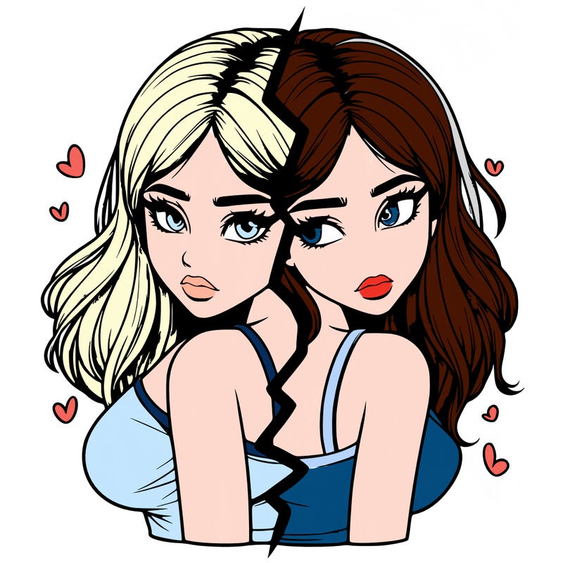 realistic girl split