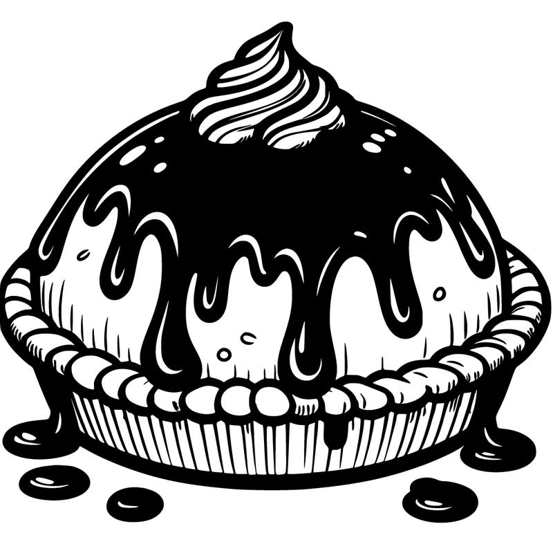 chocolate dripping pie