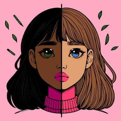 realistic girl split