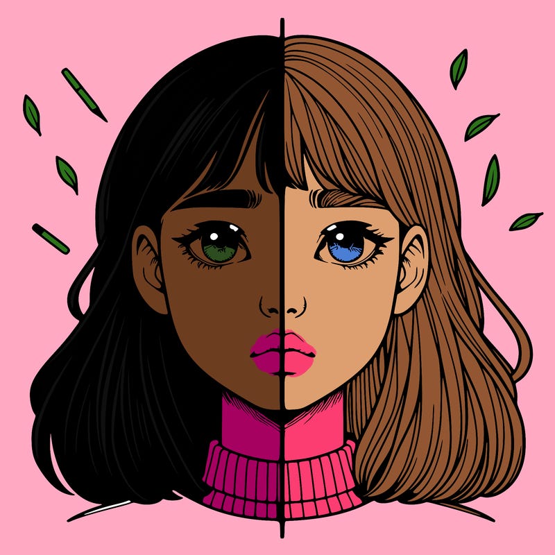 realistic girl split