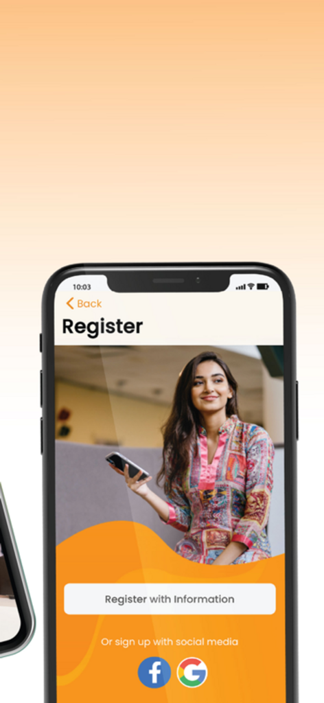 Registration screen for the Sampath Wepay digital wallet app