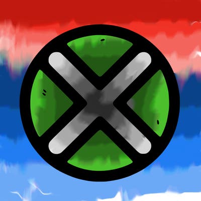 circle and x in the middle