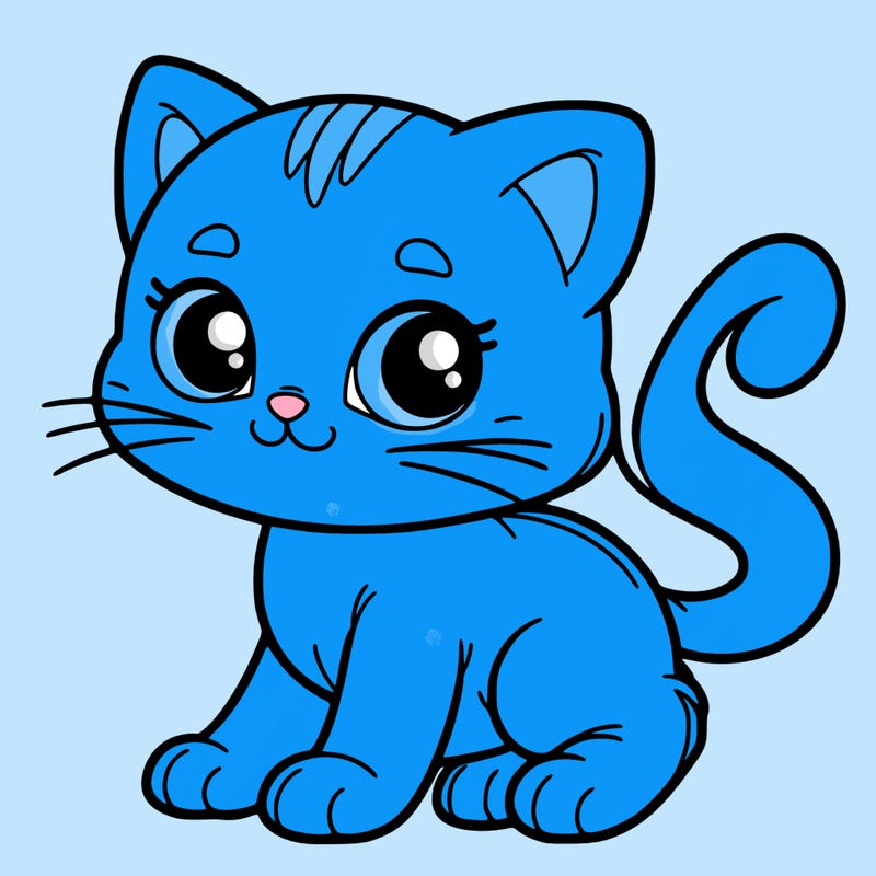 cat that is easy to color