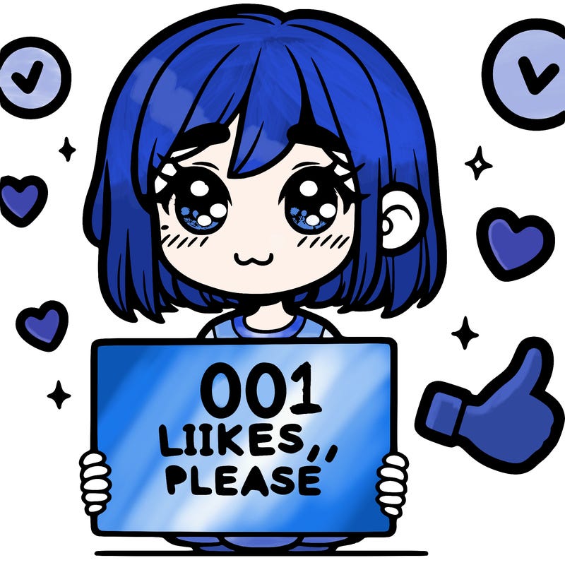 a girl with a sign saying 100 likes, please