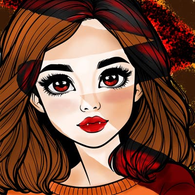 realistic girl whith cute eyes