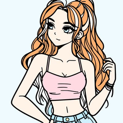 girl in crop top