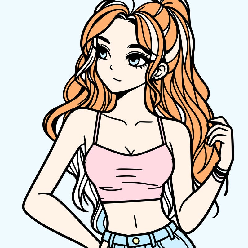 girl in crop top