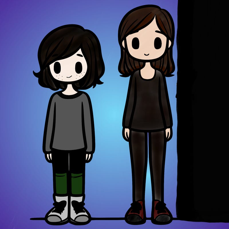 short girl with tall girl