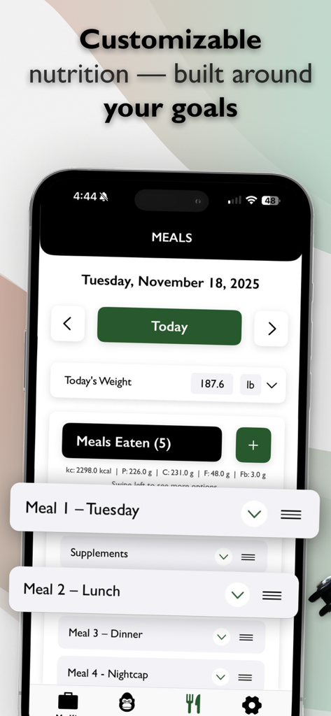 Harambe Fit - Harambe Fit nutrition and meal tracking dashboard